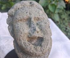 14 Century Celtic Mounted Limestone Gargoyle