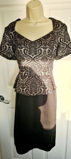 BNWT Black and Cream M & S Dress Size 16