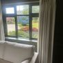 Full length herringbone double pleated curtains Image 2