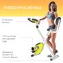 Foldable Exercise Bike, Indoor Fitness Bicycle Trainer with 8-level Magnetic Resistance and LCD Monitor, Yellow Image 7