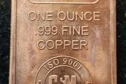 Copper 1 avdp oz GSM Bar