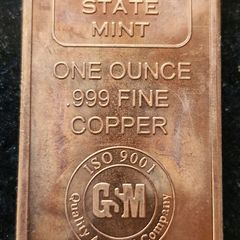 Copper 1 avdp oz GSM Bar