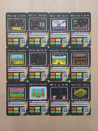 Sinclair ZX Spectrum Retro Computer Game Cards Cassette Box 2020 NEW