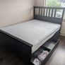 IKEA Hemnes Double Bed  Black (Complete Setup plus Mattress) Image 2