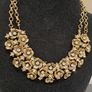 Vintage Gold Floral Statement Necklace Image 5