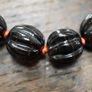 Vintage Black Galalith Bead Necklace Image 3