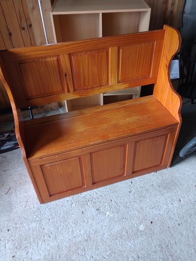 Real Pine Monk's Bench