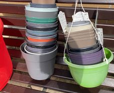 plastic garden pots