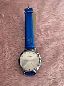Seconda Ladies Watch With Blue Leather Strap