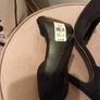 Black suede ladies ankle strap shoes Image 5
