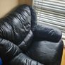 Black Leather Armchair Image 2