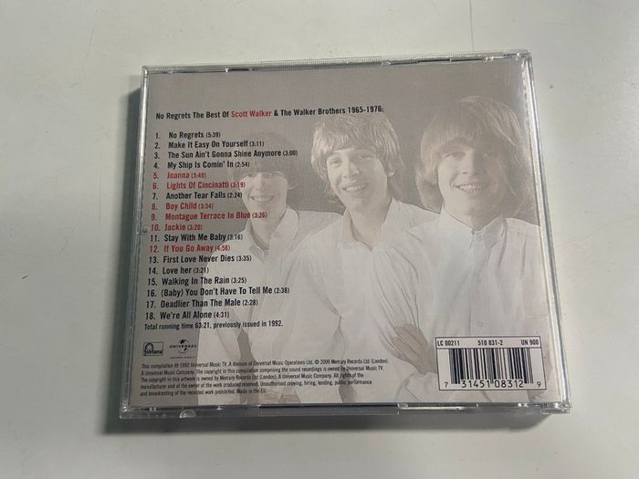 The Best of Scott Walker & The Walker Brothers CD No Regrets