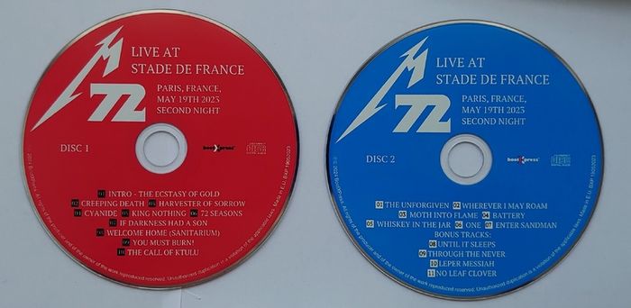 Metallica - Live At Stade De Paris - May 2023 Second Night - 2x CD