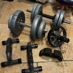 Weights Dumbbells Abs wheel Push up Bars