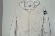 Gym+Coffee Women's White Hooded Performance Jacket - Size Small