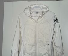 Gym+Coffee Women's White Hooded Performance Jacket - Size Small
