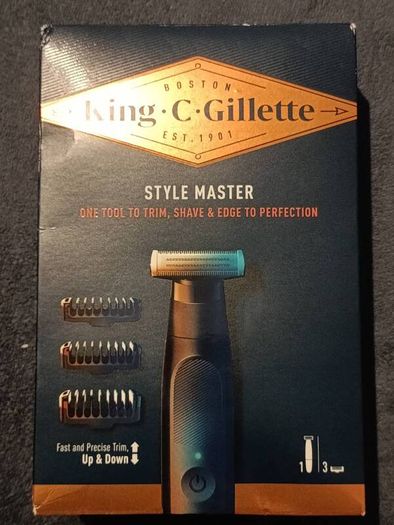 Brand New King C. Gillette Style Master Trimmers + Extra Blades (Sealed)