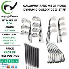 Callaway Apex MB 21 Irons / 4-Pw / Dynamic Gold X100 X-Stiff