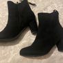 Black Ankle Boots- Size 40 - 7cm Heel - Side Zip Image 2