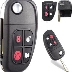 For 2002 Jaguar S Type Key Fob For Jaguar Key For Jaguar X Key Fob For X Type 2009 Key For X Type 2009 Key 4 Buttons For Jaguar Key Fob with Uncut Blade