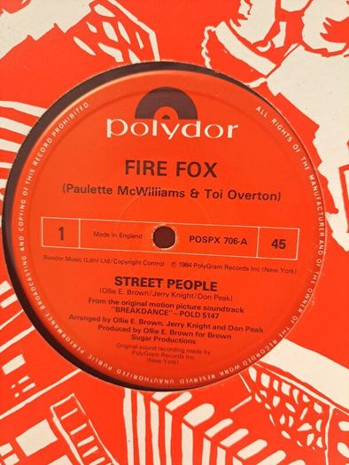 Firefox , Street People / Ollie & Jerry , Showdown - Breakin ... Aint no Stoppin Us 12 " 1984