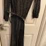 Zara midi black/white dots belted dress size medium Image 9