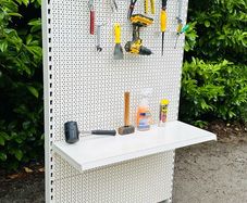 Tools Organiser Rack - Shelving - Peg Board With Hooks