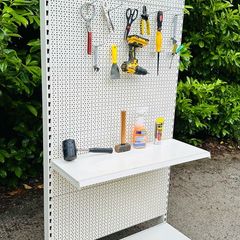 Tools Organiser Rack - Shelving - Peg Board With Hooks