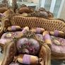 Beautiful old salon set in great condition with nice unusual colours 5 piece Image 7