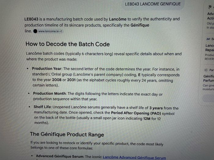 Lancome Genifique  ultimate new in box 115ml