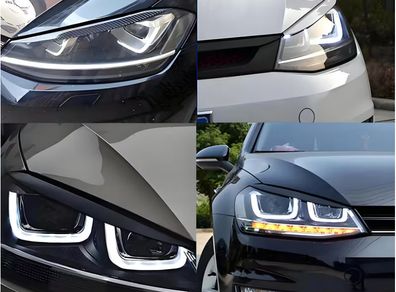 VW Two Car Decorative Strips, Headlight Covers, Meticulously Designed Eyebrow Trim Covers,