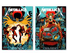 Metallica M72 Dublin 19th / 21st June - 2 x A3 Posters (Reprints)