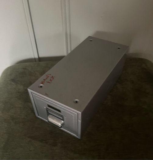 Vintage Irish Made Metal Desktop Drawer