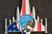 United States, F-16 fighter , commerative coin.