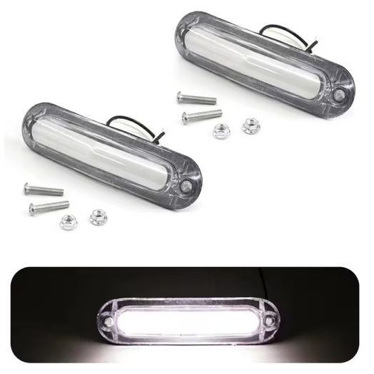 2pcs  LED Signal Light Strip, Red, Yellow, White Side Lights,