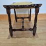 Antique Victorian Carved Oak Footstool / Dressing Table Bench Image 3