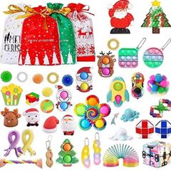 Christmas Fidget Toy Pop Set, set Sensory Fidget Toys Pack, Simple Pop Fidget Box, Surprise Gifts Boxes Xmas Party Favour (FREE POSTAGE)