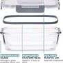 Glass Containers with Lids (10 Pack)  Airtight & BPA-Free  Oven, Microwave, Freezer & Dishwasher Safe 370ml & 1050ml  Durable Borosilicate Glass Image 5