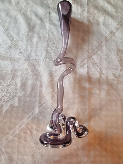 Murano glass spiral vase