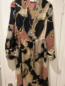 Black dress printed BNWT Villa