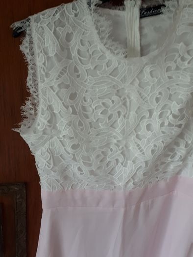 White&Baby pink dress