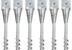 Ground Spikes 6 pcs Silver 10x10x57 cm Galvanised Steel