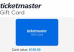 Ticket Master Gift Card Value 100