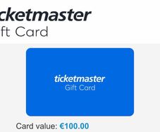 Ticket Master Gift Card Value 100