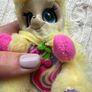 Bush Baby World PLUSH Yellow & floral Moveable Eyes 2018 about 6" Used Glue on the tail Please look at the pictures Image 10
