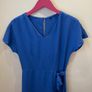 Blue Wrap Front Dress Size S! Image 4