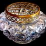 Vintage Harrods Heavy Cut Crystal Rose Bowl Image 2