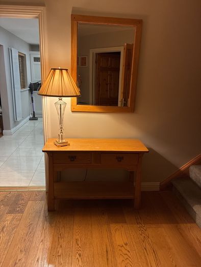 mirror and dresser