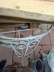 Retro table,70's outdoor or indoor upcycle project, just needs glass top