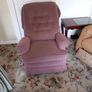 Parker Knoll Recliner Pink Velour Type Fabric Image 2